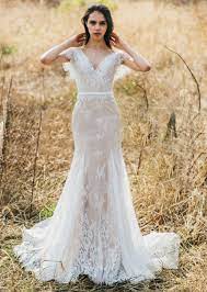 Check spelling or type a new query. Vintage Meerjungfrau V Ausschnitt Ruckenfreies Brautkleid Spitze Mit Perlen Armel