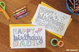 Get free birthday wish cards on this platform, and share with friends , family , mother , daughter , father , son , niece. Dad Grandpa Printable Coloring Birthday Cards Inspiration Made Simple