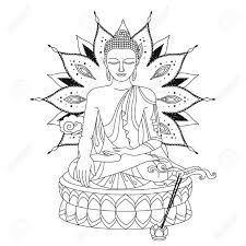 Your kids will increase their vocabulary by learning about different anima. Sitting Buddha Vector Illustration For Adult Coloring Book Royalty Free Cliparts Vectors And Stock Illustration Image 97244952