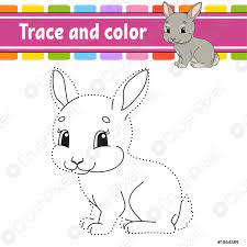 Ce matin un lapin petit lapin motif dessin dessin trait image lapin cute dessin dessin lapin dessin deco animaux foret. Trace Et Couleur Lapin Lapin Animal Coloriage Page Pour Enfants Vecteur Stock Crushpixel