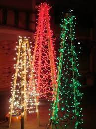 Diy Outdoor Christmas Lighting Ideas Wooden Frame Christmas Trees Click Pic F Outdoor Christmas Tree Diy Christmas Lights Christmas Decorations Diy Outdoor