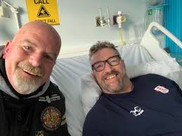 A nice visit to Hayle St Micheal's Hospital today to pop in and see how our  Kernow Crew member Redbull is doing, after his surgery to replace the hip  joint. Great to