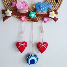 Halat Kapi Susu Kece Asik Kus Dal Cicek Kece Sarkit Susker Kalp Nazar Boncugu Crafts Diy Crafts Christmas Ornaments