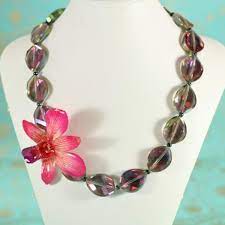 Orchid Flower Jewelry Real Orchid Necklace Handmade Gifts Flower Jewellery Orchid Necklace Handmade Necklaces