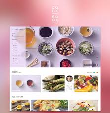Food App Mockup Website Cookbook Design Food Food App