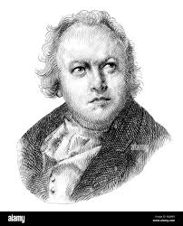 William Blake 1757 1827 English Poet Painter Engraver Cross Hatch Style  Modern Illustration Stock Photo