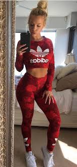 Black Adidas Crop Tops For Girls Adidas Originals Long Sleeve Crop Top Adidas Crop Top Originals Red Leggings Outfits With Leggings Fashion