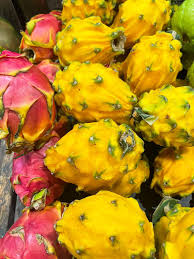 Sweet, delicious prickly pear (cactus pear) are round to oval fruits obtained from the cactus plants. Yellow Dragon Fruit Healthier Steps