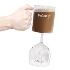 Before After 5 Coffee Wine Glass Yellow Octopus