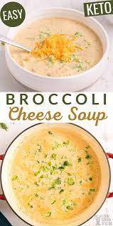 A Creamy Keto Broccoli Cheese Soup Will Remind You Of The Kind At Panera Bread But This Copycat Version Healthy Soup Recipes Cheese Soup Broccoli Cheese Soup