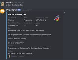 Mr Devforum Discord Bot Cool Creations Roblox Developer Forum