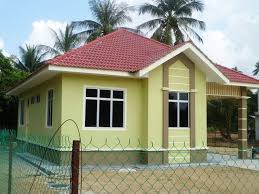 Rumah sederhana di desa 1 lantai dengan desain rumah minimalis via tipsdesainrumah.com. Info 39 Cat Rumah Kampung Minimalis