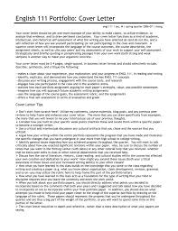 Any longer, and your efforts risk being wasted. English 111 Portfolio Cover Letter