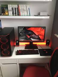 Making The Most Of A Small Desk Battlestations Diy Computer Desk Small Computer Desk Gaming Computer Desk