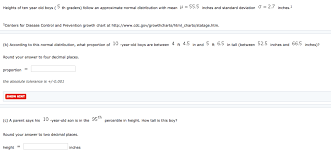 Solved Heights Often Year Old Boys 5 Th Graders Follow