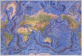 World Ocean Floor Panorama The World Ocean Floor 1981 Wall Map By National Geographic - Mapsales
