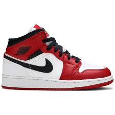 Nike Air Jordan 1 Mid Gs Chicago White Toe Waves Never Die