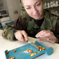 US Air Force (USAF) Pharmacy Technicians with the 31st Medical Support  Squadron (MSS) check information