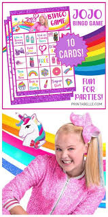 Jojo siwa has more money at 17 than the rest of us will ever have. Jojo Siwa Bingo Printable Game 10 Cards A Calling Card Etsy Tween Party Games Jojo Siwa Birthday Princess Party Games