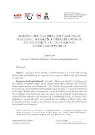 Doing business in romania with romanian business ideas partner distributors consultant consulting market entry services. Pdf Assessing Business Ideas For Starting Up Successful Social Enterprises In Romania An It Supported Micro Regional Development Project