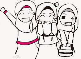 95 koleksi gambar kartun islami terbaik di tahun 2020 lengkap. Persahabatan Hijab Rie