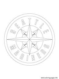 The seattle mariners are an american professional baseball team based in seattle, washington. Seattle Mariners Logo Mlb Baseball Sport Coloring Pages Printable