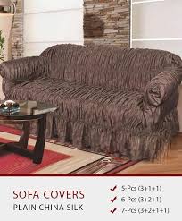 Keep your furniture protected from pets, kids, and everyday wear and tear with slip covers. Elastic Fit Stretchable 5 Seater Sofa Cover Protector Chocolate 3 1 1 5 Buy Online At Best Prices In Pakistan Daraz Pk