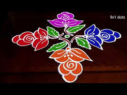 Latest Sankranthi Muggulu Designs Rose Flowers Rangoli Simple Easy Rangoli Designs Muggulu Youtube Muggulu Design Simple Rangoli Rangoli Designs