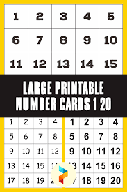 It is possible to see new printable styles every once in a while. 10 Best Large Printable Number Cards 1 20 Printablee Com