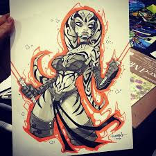 Darth Talon Con Sketch From Ozcc Adelaide Markers And Ink I Hadn T Heard Of This Character Before But She S Pretty Cool Th Star Wars Art Sketches Drawings