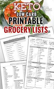 keto diet for beginners with printable low carb food lists