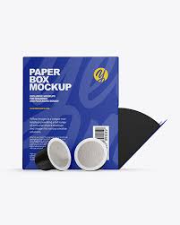 Paper Box With Coffee Capsules Mockup In Packaging Mockups On Yellow Images Object Mockups