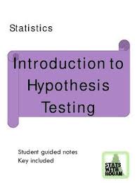 Statistics Introduction To Hypothesis Tests Student Guide Vocabulary Student