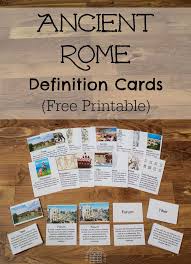 Ancient Rome Definition Cards Ancient Rome Lessons World History Lessons Ancient Rome Activity