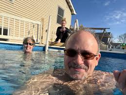 Our first day pool day in the neighborhood 😎😎😎