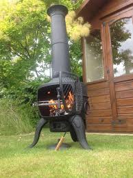 This makes moving the chiminea, obviously when not in use and cold, extremely easy. Large Steel Chimenea Barbeque In Bronze Or Black Savvysurf Co Uk