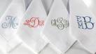 Linen Satin Stitch Dinner Napkins Mark and Graham