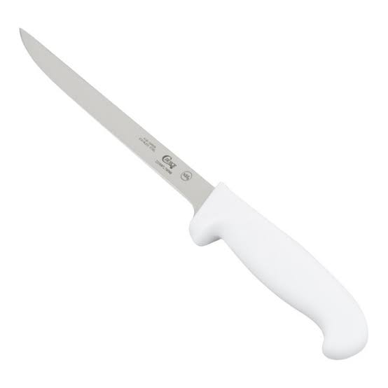 Choice 8-inch Narrow Semi-Stiff Fillet Knife with White Handle
