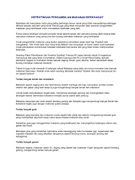 Ramai juga yang tidak menyedari akan peranan pengambilan makanan yang berkhasiat untuk memastikan kesihatan yang baik. Kepentingan Pengambilan Makanan Berkhasiat