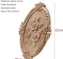 Amazon.com - Rose Wood Carving Cabinet Door Heart Flower ...