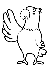 Cartoon Bird Drawing For Kids With Colour Coloring Pages Eagle For Kids Learn Colors Painting For Kids And Drawing For Children Eagle Painting Drawing For Kids Learning Colors