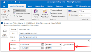 Change your time zone when you change the time zone setting in outlook, all calendar views are updated so that they display the new time zone, and all calendar items reflect the new time zone. How To Change Recurring Meeting Time In Outlook Calendar