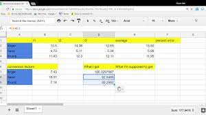 Error, we could use the following formula: Functions And Percent Error In Sheets Youtube