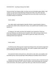 Alam sekitar memainkan peranan yang penting dalam kehidupan harian kita. Karangan Upsr