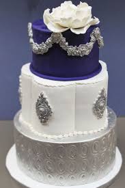 Royal Blue White And Silver Wedding Cake Royal Blue Wedding Cakes Wedding Cakes Blue Silver Wedding Cake