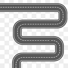 Black Winding Road Highway Sports Car Race Track Hand Drawn City Road Flat Cartoon Highway Road Clipart Highway Road Road Hand Drawn Road Road Icon Winding Ro In 2021 How To