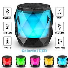 Led Bluetooth Speaker Lfs Night Light Wireless Speaker Untra Mini Speaker Diamond Shape Portable Wireless Bluetooth Speaker Multi Colored Auto Changing Rgb Led Wireless Speakers Bluetooth Bluetooth Speaker Bluetooth