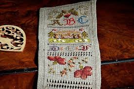 A modern cross bookmark design includes each of the fruits of the spirit. Cross Stitch Sampler Kits