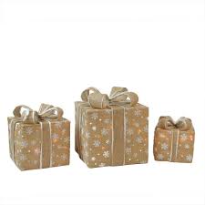 Outdoor lighted christmas gift boxes lawn decoration. Snowflake Present Boxes Set Of 3 Pvc Christmas Lighted Gift Box Decoration With Led 60 Lights Red Green Blue Christmas Indoor And Outdoor Decorations Lighted Holiday Displays Outdoor Holiday Decorations Rayvoltbike Com