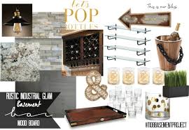 The living room is united with a dining space. Basement Bar Mood Board Rustic Industrial Glam This Is Our Bliss